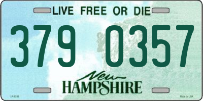 NH license plate 3790357