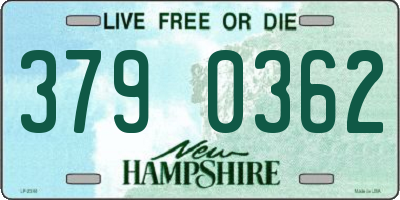 NH license plate 3790362