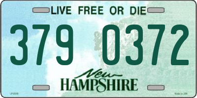 NH license plate 3790372