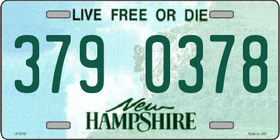 NH license plate 3790378