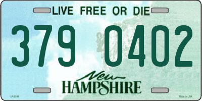 NH license plate 3790402