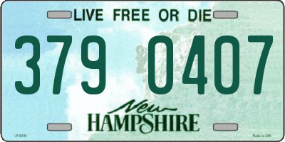 NH license plate 3790407