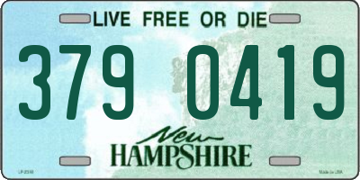 NH license plate 3790419