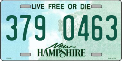 NH license plate 3790463