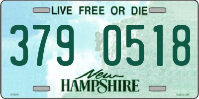 NH license plate 3790518