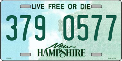 NH license plate 3790577