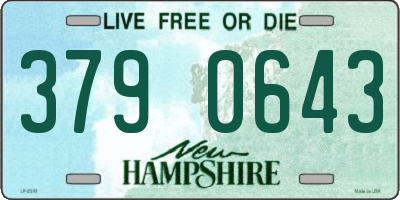 NH license plate 3790643