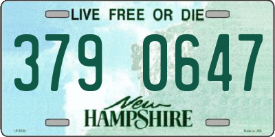 NH license plate 3790647