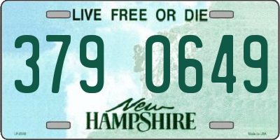 NH license plate 3790649