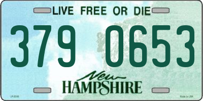 NH license plate 3790653