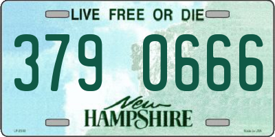 NH license plate 3790666
