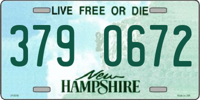 NH license plate 3790672