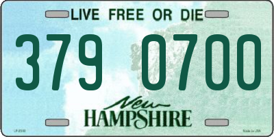 NH license plate 3790700
