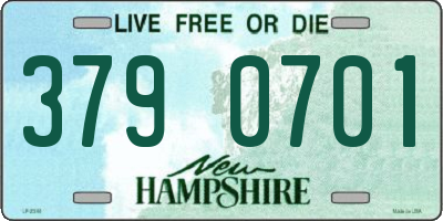 NH license plate 3790701