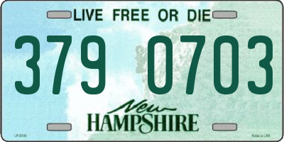 NH license plate 3790703