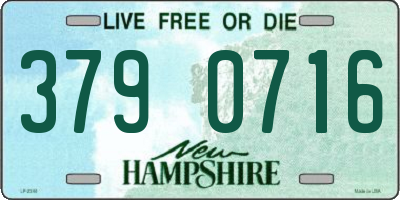 NH license plate 3790716