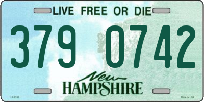 NH license plate 3790742