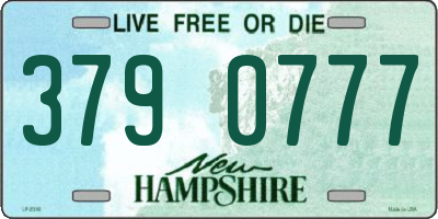 NH license plate 3790777