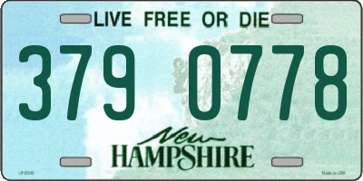 NH license plate 3790778
