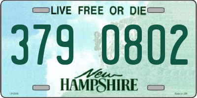 NH license plate 3790802