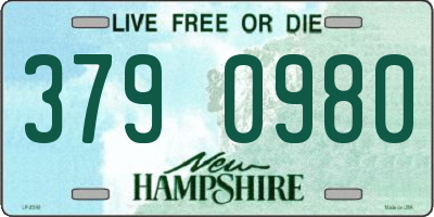 NH license plate 3790980