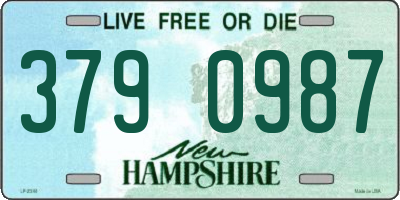 NH license plate 3790987
