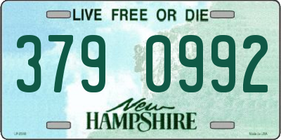 NH license plate 3790992