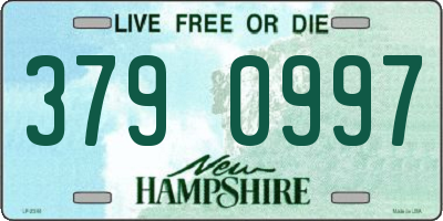 NH license plate 3790997