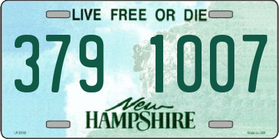 NH license plate 3791007