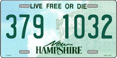 NH license plate 3791032