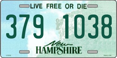 NH license plate 3791038