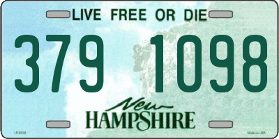 NH license plate 3791098
