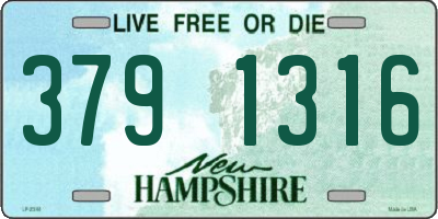 NH license plate 3791316