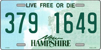 NH license plate 3791649