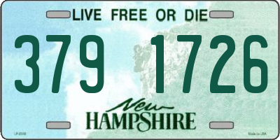 NH license plate 3791726