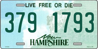 NH license plate 3791793