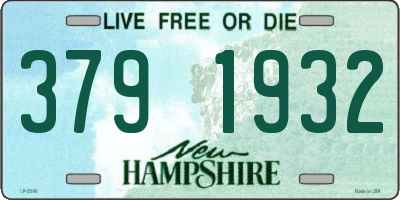 NH license plate 3791932