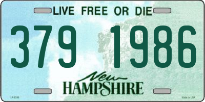 NH license plate 3791986