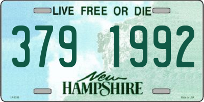 NH license plate 3791992