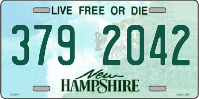 NH license plate 3792042