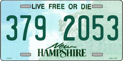 NH license plate 3792053