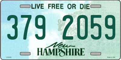 NH license plate 3792059