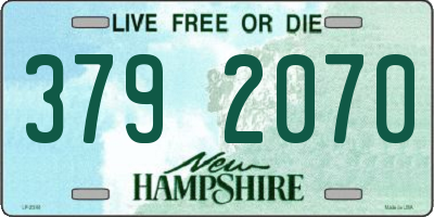 NH license plate 3792070