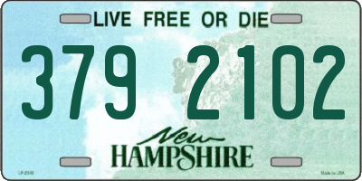 NH license plate 3792102