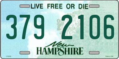 NH license plate 3792106