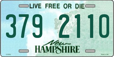 NH license plate 3792110