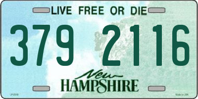 NH license plate 3792116