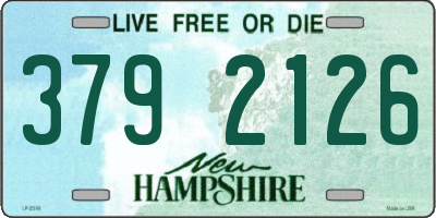 NH license plate 3792126