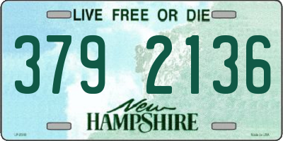 NH license plate 3792136