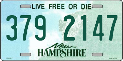 NH license plate 3792147